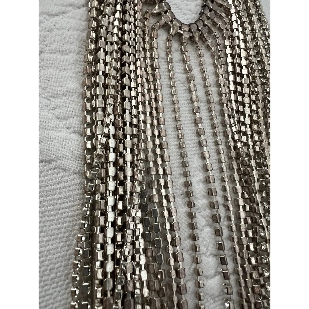 Vintage Y2K Express Rhinestone Collar Body Necklace Top NWT MSRP $300 New